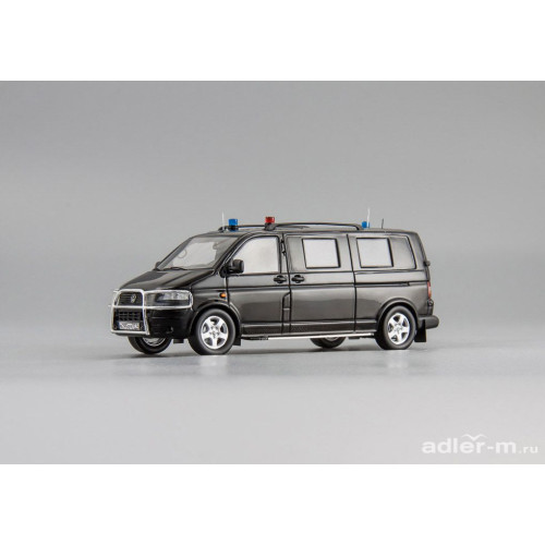 1:43 Масштабная модель VOLKSWAGEN T-5 "FRIEDERICHS" (Автомобиль выездной охраны) серия ГОН, black