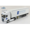 1:43 Масштабная модель SCANIA S500 V8 TRUCK TELONATO MANUPORT TRANSPORTS (2018), WHITE BLUE