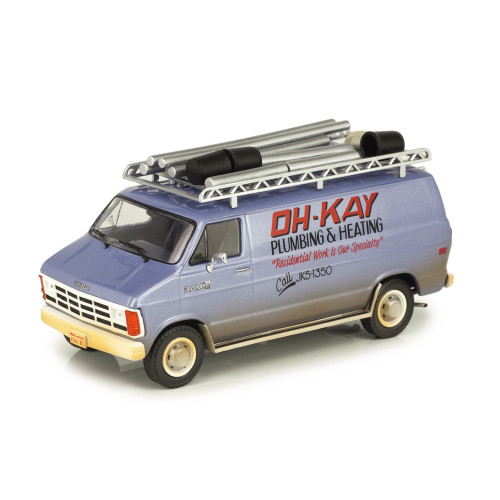 1:43 Масштабная модель DODGE Ram Van "Oh-Kay Plumbing & Heating" 1986 (из к/ф "Один дома")