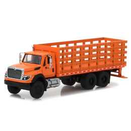 1:64 Масштабная модель INTERNATIONAL WorkStar Platform Stake Truck 2017 Orange