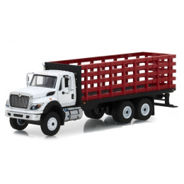 1:64 Масштабная модель INTERNATIONAL WorkStar Platform Stake Truck 2018 Red