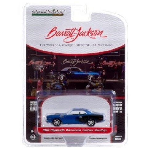 1:64 Масштабная модель PLYMOUTH Barracuda Custom Hardtop (Lot #720) 1970 Blue with Modern HEMI Lettering