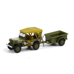 1:64 набор JEEP Willys 4x4 с прицепом 1/4 Ton 1943