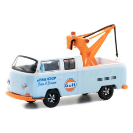 1:64 Масштабная модель VOLKSWAGEN T2 Double Cab эвакуатор "Gulf Oil Sales & Service" 1969