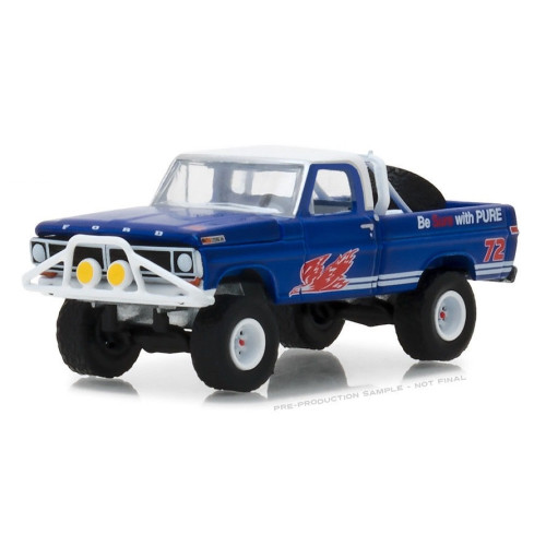 1:64 Масштабная модель FORD F-100 pick-up "Pure Oil Co.Firebird Racing Gasoline" (1972), blue