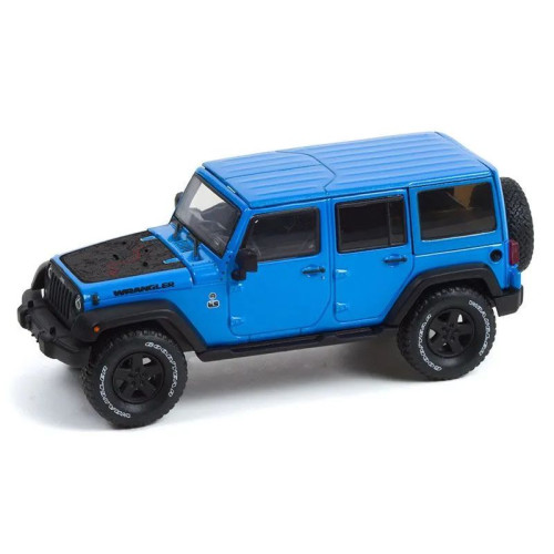 1:43 Масштабная модель JEEP Wrangler 4x4 Unlimited "Black Bear Edition" 5-дв. (Hard Top) 2016 Hydro Blue Pearl