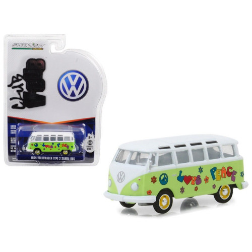 1:64 Масштабная модель VOLKSWAGEN T1 Samba Bus "Hippie Peace & Love" 1964