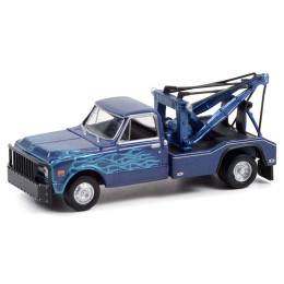 1:64 Масштабная модель CHEVROLET C-30 эвакуатор 1969 Blue/Black with Flames