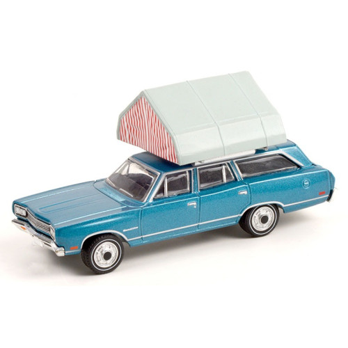 1:64 Масштабная модель PLYMOUTH Satellite Station Wagon с палаткой Cartop Sleeper Tent 1969