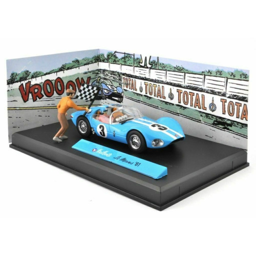 1:43 Масштабная модель VAILLANT №3 Spider Le Mans (1961) - With Figures, Light Blue White