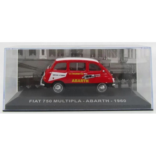 1:43 Масштабная модель Fiat 750 Multipla "Abarth" 1960 Red/white