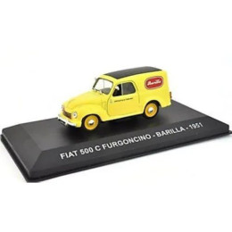 1:43 Масштабная модель Fiat 500 C Furgoncino "Barilla" 1951 Yellow