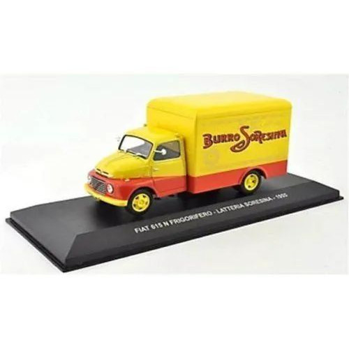 1:43 Масштабная модель Fiat 615N Frigorifero "Latteria Soresina" 1955 Yellow/Red