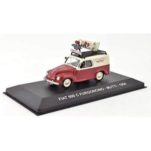 1:43 Масштабная модель Fiat 500C Furgoncino "Mutti" 1954 Red/Beige