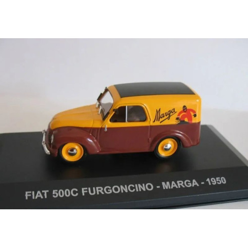 1:43 Масштабная модель FIAT 500 C Furgoncino "Marga" 1950 Yellow/Brown