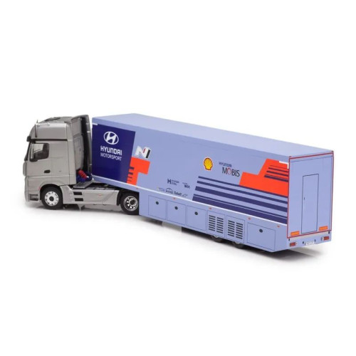 1:43 Масштабная модель MERCEDES-BENZ Actros MP4 Rally WRC Transporter Hyundai Neuville Loeb