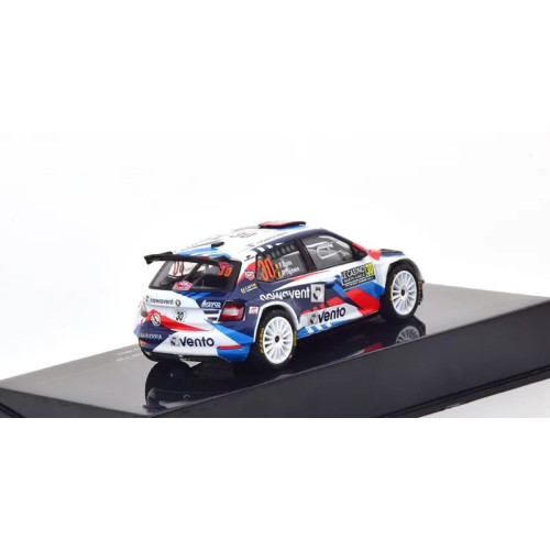 1:43 Масштабная модель SKODA Fabia R2 Evo #30 Loix/Tsjoen 24 место Rally Monte Carlo (2022)