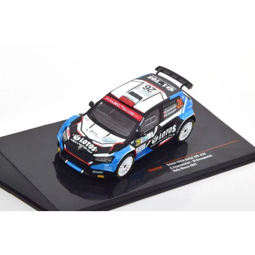 1:43 Масштабная модель SKODA Fabia R2 Evo #26 "Lotos" Kajetanowicz/Szczepaniak 12 место Rally Monza (2021)