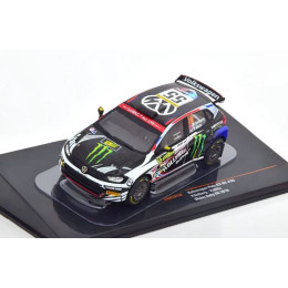 1:43 Масштабная модель VOLKSWAGEN Polo GTI R5 №55 Solberg/Mills 10 место Rally Wales (2019)