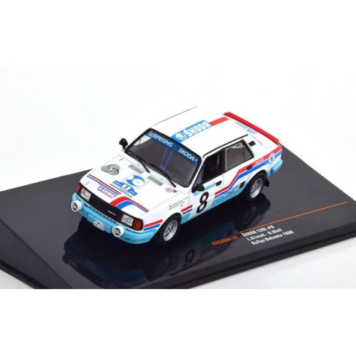 1:43 Масштабная модель SKODA 130L №8 Rally Bohemia, Krecek/Motl (1988)