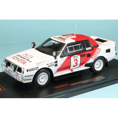 1:24 Масштабная модель TOYOTA Celica Twincam Turbo (TA64) #3 "Toyota team Europe" Waldegard/Thorszelius 2 место Safari Rally 1985