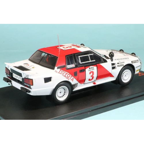 1:24 Масштабная модель TOYOTA Celica Twincam Turbo (TA64) #3 "Toyota team Europe" Waldegard/Thorszelius 2 место Safari Rally 1985