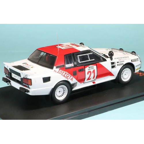 1:24 Масштабная модель TOYOTA Celica Twincam Turbo (TA64) #21 "Toyota team Europe" Kankkunen/Gallagher победитель Safari Rally 1985