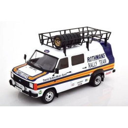 1:18 Масштабная модель FORD Transit MKII техничка "Rothmans Rally Team" с багажником и колесами на крыше 1980