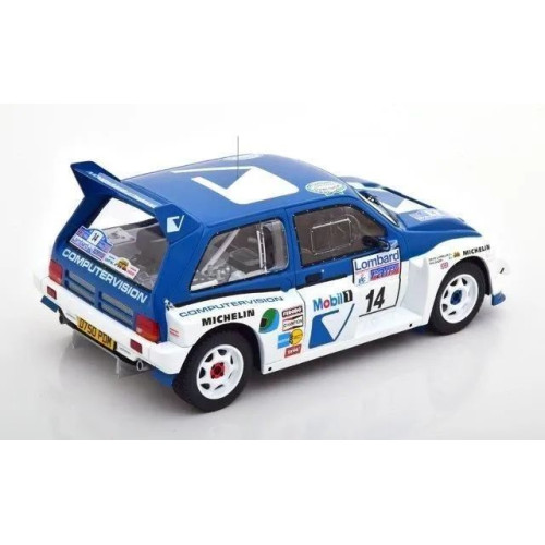 1:43 Масштабная модель MG METRO 6R4 #14 D.Llewellin/P.Short RAC Rally 1986