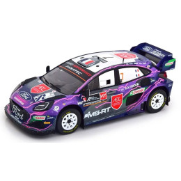 1:18 Масштабная модель FORD Puma Rally1 Red Bull Team Ford World M-sport №7 4th Acropolis (2022) P.l.Loubet - V.Landais, Purple Yellow Black