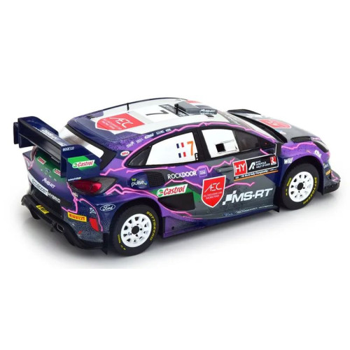 1:18 Масштабная модель FORD Puma Rally1 Red Bull Team Ford World M-sport №7 4th Acropolis (2022) P.l.Loubet - V.Landais, Purple Yellow Black