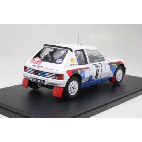 1:24 Масштабная модель PEUGEOT 205 Turbo 16 #6 "Peugeot Talbot Sport" Salonen/Harjanne 3 место Rally Monte Carlo Чемпион мира 1985