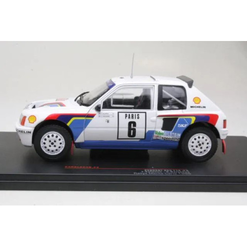 1:24 Масштабная модель PEUGEOT 205 Turbo 16 #6 "Peugeot Talbot Sport" Salonen/Harjanne 3 место Rally Monte Carlo Чемпион мира 1985