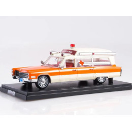 1:43 Масштабная модель CADILLAC S&S WHITE Orange AMBULANCE 1966