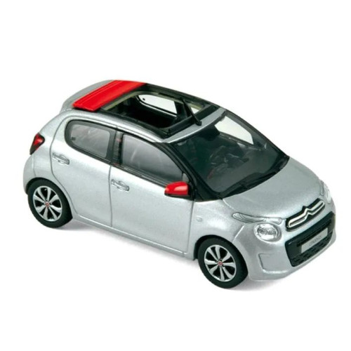 1:43 Масштабная модель Citroen C1 Airscape 2014 серебристый