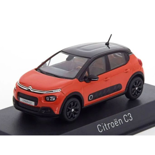 1:43 Масштабная модель Citroen C3 2016 оранжевый с черным