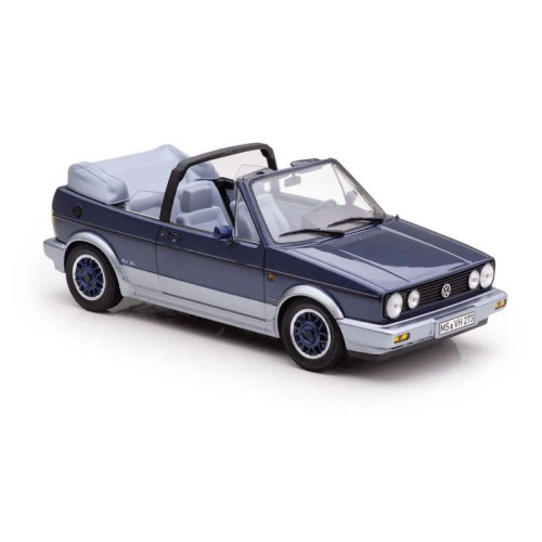 1:18 Масштабная модель Volkswagen Golf I Cabriolet Bel Air 1992 синий металлик