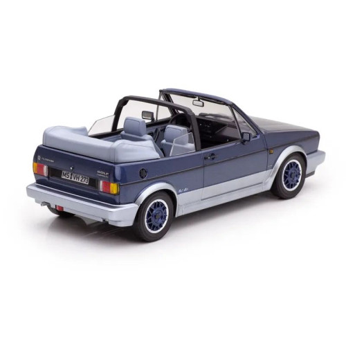 1:18 Масштабная модель Volkswagen Golf I Cabriolet Bel Air 1992 синий металлик