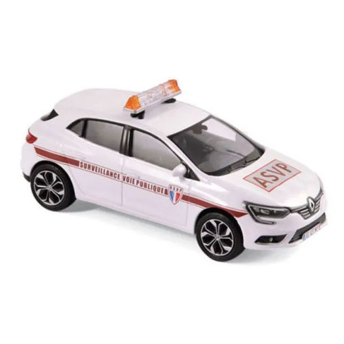 1:43 Масштабная модель Renault Megane ASVP (муниципальная полиция парковочная служба) 2016 белый