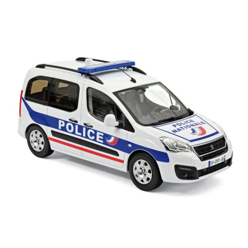 1:18 Масштабная модель Peugeot Partner Police Nationale 2017 Национальная полиция Франции белый с синим