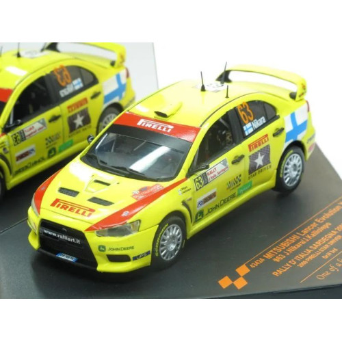 1:43 Масштабная модель Mitsubishi Lancer Evolution X #63 J.Nikara/J.Kalliolepo