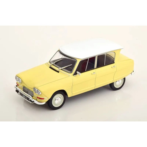 1:24 Масштабная модель CITROEN Ami 6 1968 Light Yellow/White