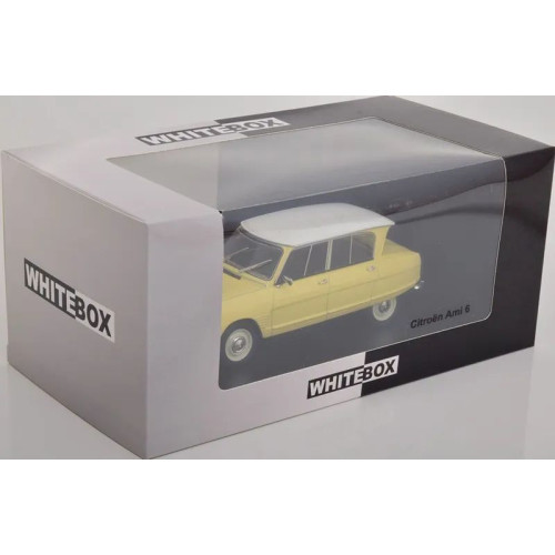 1:24 Масштабная модель CITROEN Ami 6 1968 Light Yellow/White