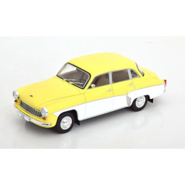 1:24 Масштабная модель WARTBURG 312 1965 Light Yellow/White