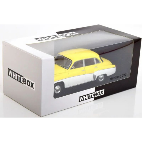 1:24 Масштабная модель WARTBURG 312 1965 Light Yellow/White