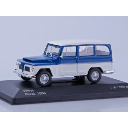 1:43 Масштабная модель Willys Rural, blue/white 1968