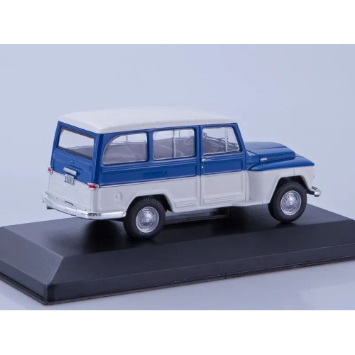 1:43 Масштабная модель Willys Rural, blue/white 1968