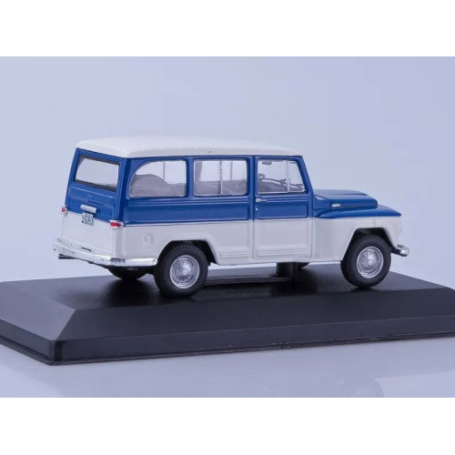 1:43 Масштабная модель Willys Rural, blue/white 1968