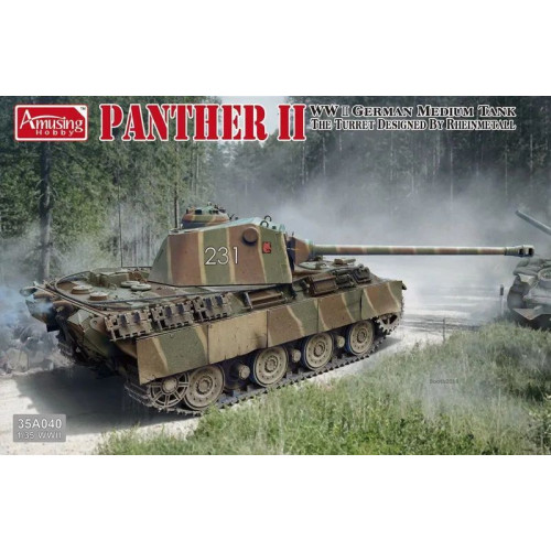 1:35 Сборная модель Немецкий тяжелый танк Panther II Rheinmetall turret