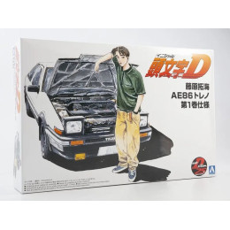 1:24 Сборная модель Toyota Trueno AE86 Takumi Fujiwara Comics Vol.1 Ver.